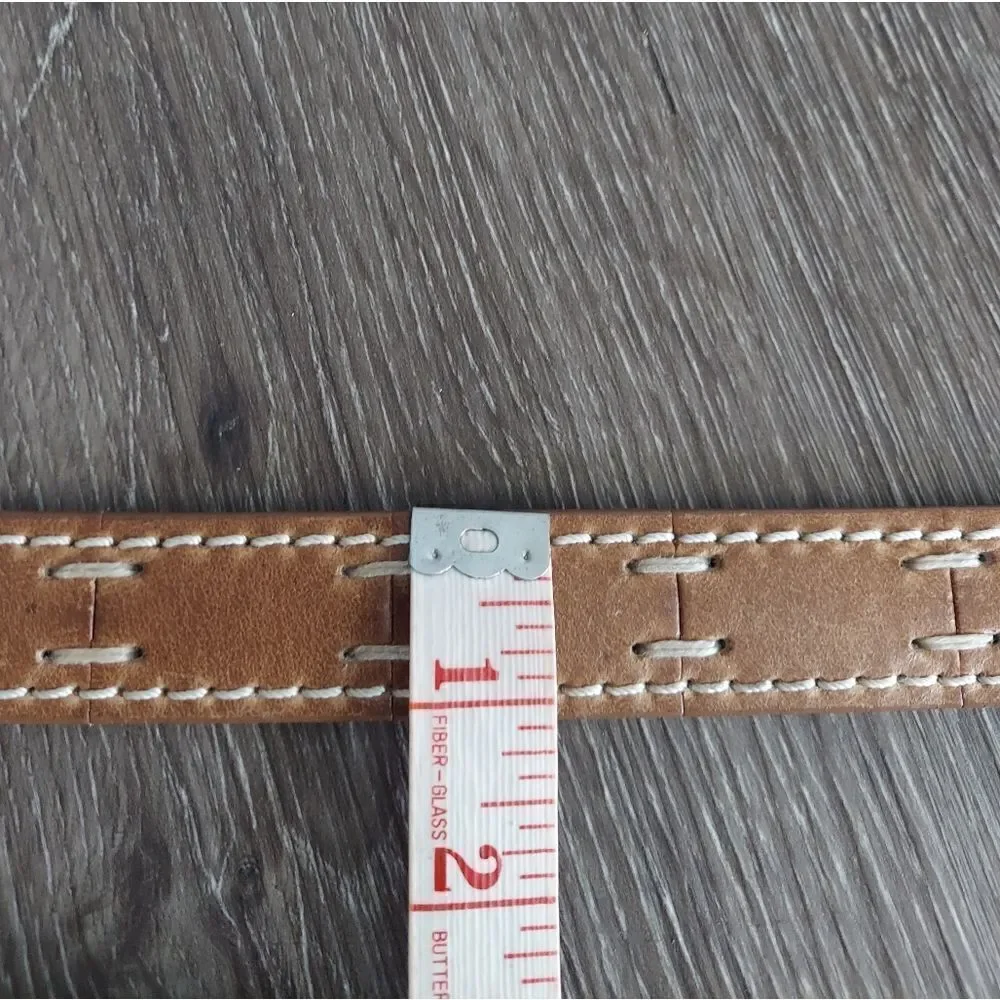 Vintage Eddie Bauer Patchwork Leather Belt Large